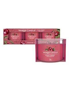 Yankee Candle - 3 Filled Votive Candles - Black Cherry